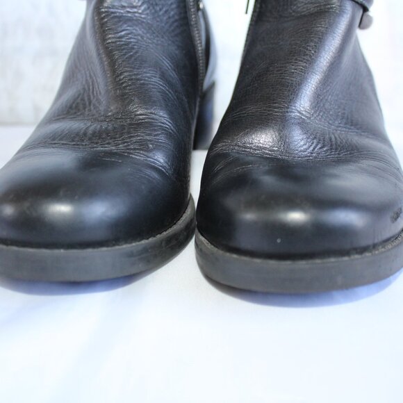 David Tate Miller Women's Black Calfskin Leather Booties Handcrafted In Italy~6~ - Picture 10 of 15